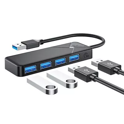 USB 3.0 Hub 4-Port Adapter USB A Data Super Speed For PC Mac Laptop Desktop • $8.99