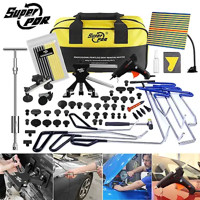 PDR Car Dent Puller & Rods Paintless Repair Tools Slide Hammer Glue Tabs Kit US • $128.99