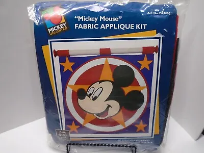 NEW Sealed Mickey Mouse Fabric Appliqué Kit 18 X 18 Mickey Unlimited DF3000 • $12.19