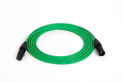 Canare Green Quad Microphone Mic Cable Neutrik Xlr 15 Ft. • $26.90