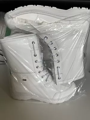 Ugg Adirondack Iii Patent White Leather Waterproof Women's Boots Size Us 11 New • $120