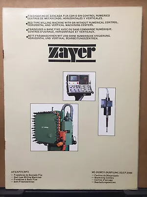 Vtg Zayer S.A Catalog Milling Machine Machining Centers 1970s? Tool Brochure • $16.98