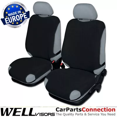 Wellvisors Universal Seat Covers Front Driver Passenger Black Protector SCF25 • $40.99