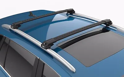 $229 • Buy Turtle Black Air V1 Roof Racks Cross Bar For VW Passt Wagon B6 B7 2005-2014
