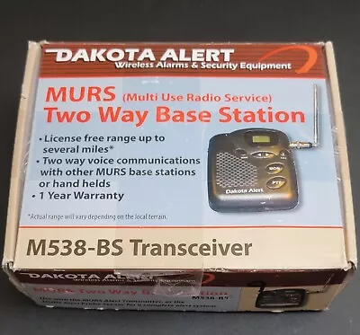 $59.99 • Buy Dakota Alert M538-BS MURS Base Station - Multi Use Radio Service Transceiver NIB