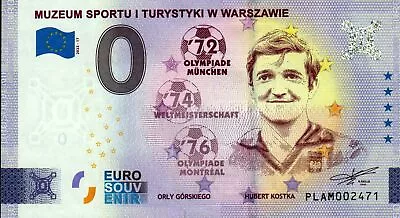 Zero Euro Bill - 0 Euro Bill - Poland - Muzeum Sportu - Hubert Kostka 2022-17 • £6.72