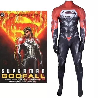 Cosplay Injustice God Among Us Superman Jumpsuit Superhero Adult Kids Bodysuit • £29.40