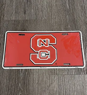 VTG NC State University Wolfpack Logo License Plate Metal Aluminum USA Made New • $21.24