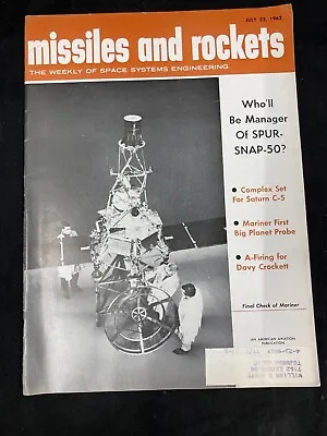 $24.99 • Buy Missiles And Rockets, The Missile/space Weekly Magazine, July 23, 1962