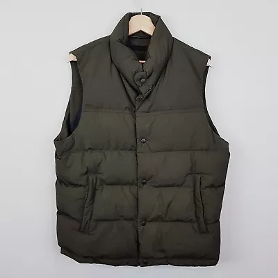 UNIQLO Mens Size M Khaki Duck Down Puffer Vest Jacket • $95