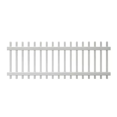 Chelsea Fence Panel Vinyl Spaced Picket White UV Protected 3 Ft. H X 8 Ft. W • $141.01