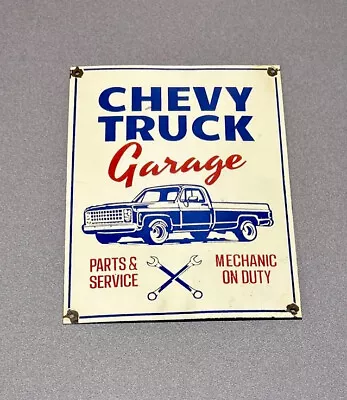 Vintage 16” Chevy Service Garage Dealership Porcelain Sign Car Gas Truck Oil • $159.99