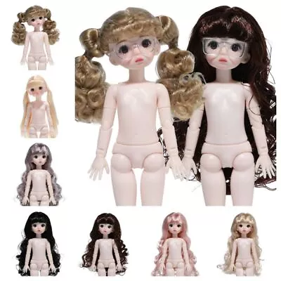 Beautiful 1/6 BJD Movable Joint Doll Body Toys Doll Head With Hair  Children • $12.89