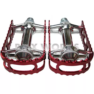 MKS BM-7 Pedals 1/2  Red - Old School Vintage BMX - Mongoose Redline Skyways • $69.50