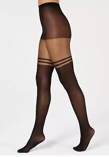 INC International Concepts I.N.C. Striped Mock Thigh-High Tights • $9.02