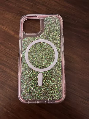 IPhone 13/14 Case MagSafe Charger Pink Green Sparkle • $19.99