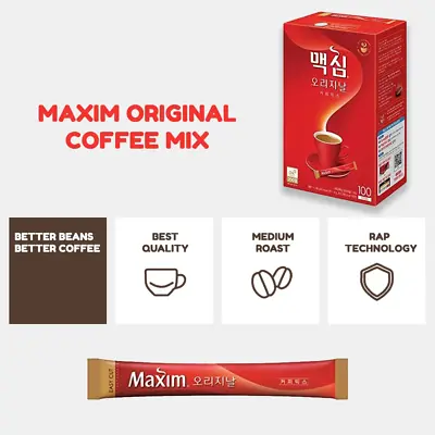 Korean Instant Coffee MIx Variety 40 Sticks With Snack 4 Different Flavors (10 • $28.75