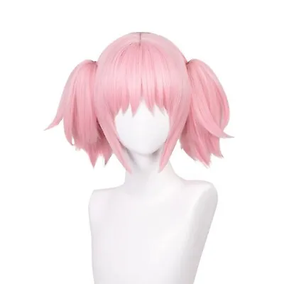 Osseoca Kaname Madoka Wig Pink Double Ponytail Synthetic Straight Hair 30cm L... • $47.40