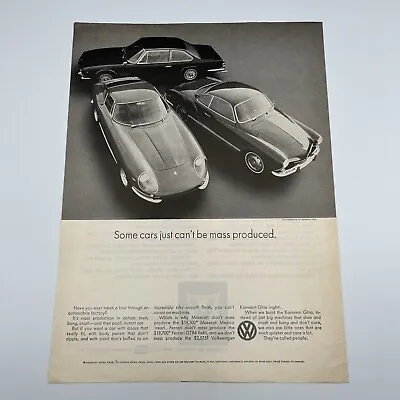 Volkswagen Karmann Ghia 1971 Print Ad Some Cars Just Cant Be Mass Produced • $8.30