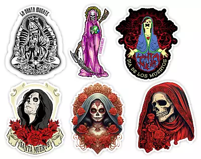 La Santa Muerte Sticker Pack 6 Pcs Decal • $13.99