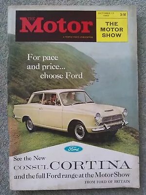 Motor (17 Oct 1962) Triumph Spitfire Motor Show MGB Vitesse Cortina Zodiac • $18.64