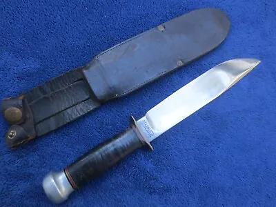 Antique Original Us Marble`s 8  Blade Ideal Knife And Original Leather Sheath • $699
