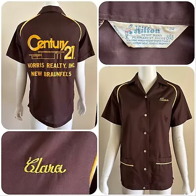 1970s Embroidered Women’s Bowling Shirt New Braunfels Texas Blouse Top 70s VTG • $125