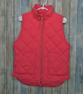 J.CREW Women's Size S Hot Pink Down Quilted Feather Puffer Vest • $16.50