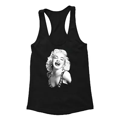 Womens Classic Vintage Laughing Marilyn Monroe PinUp Tattoo Racerback Tanktop • $16.49