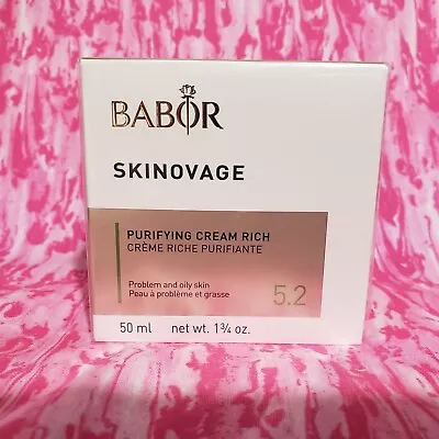 Babor Skinovage Purifying  Cream Rich - 50 Ml/ 1.69oz New! Sealed Box! • $46.40