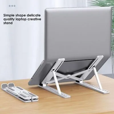 Adjustable Laptop Stand Portable Laptop Riser 10-17  Laptop Holder For Desk UK • £3.85