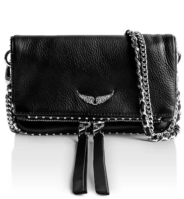 Authentic ZADIG VOLTAIRE Rock Nano Studs Clutch / Crossbody Bag ICONIC Style • $279