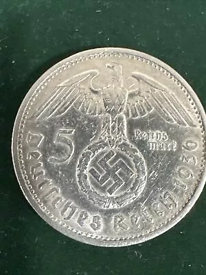 GERMANY 1936 A ( Berlin Mint )Silver . 900 Coin  5 MARK’s • $33.99