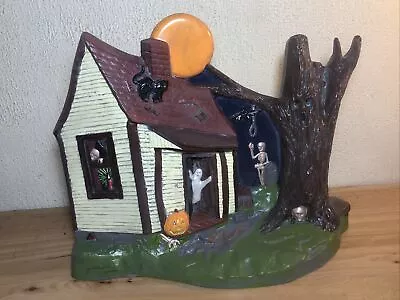 Vtg Halloween Kimple Mold Spooky Haunted House Ghost Black Cat Pumpkin 70s Decor • $38.95