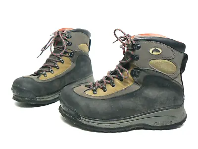 SIMMS Rivershed Fly Fishing Wading Boots W/ Studded Rubber Sole Men's US 10 • $149