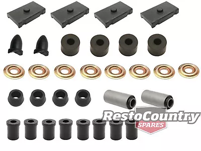 Holden Rear Suspension Rubber Bush Kit Pad + Bump + Shackle EJ EH Sedan Or Wagon • $109.95