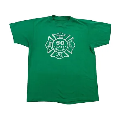 VTG 80s Hebron VFD Volunteer Fire Department T Shirt Sz S Small • $24.95