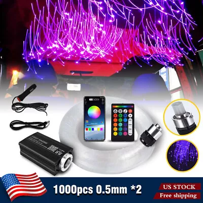 1000pc Car Home Headliner Star Light Kit Roof Twinkle Ceiling Lights Fiber Optic • $53.99