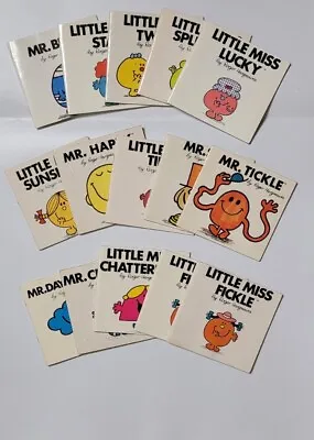 Little Miss & Mr. Men Book Lot Of 15 By Roger Hargreaves 1980s Paperbacks • $19.99