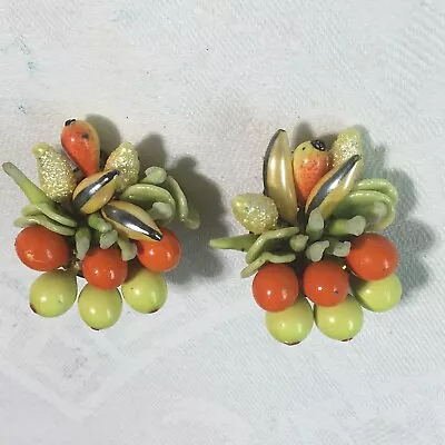 Vintage West Germany Fruit Clip-On Earrings • $24.95