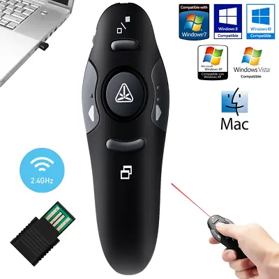 $9.75 • Buy PowerPoint Presentation Remote Wireless USB PPT Presenter Laser Pointer Clicker