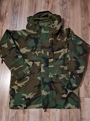 US MILITARY Parka Cold Weather Camouflage Tennessee Apparel Corp Large Long (A9) • $83.60