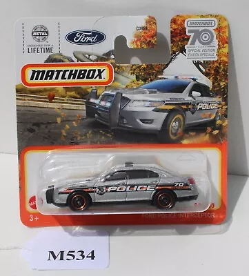 Matchbox 70 Years Grey Ford Police Interceptor 23/100 FNQHotwheels M534B • $7.95