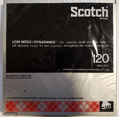 SCOTCH Reel To Reel 213 1/4 R120 Magnetic Recording Tape 120 Minute NEW SEALED • $26.72