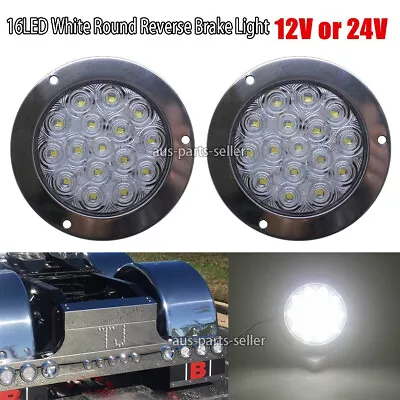 2pcs 4'' Round Stop LED Light Tail Brake Reverse Backup Lamp Truck Trailer RV US • $16.96