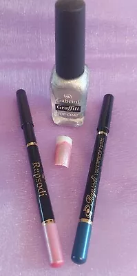 Rapsodi 2x Lip/eye Liner + Gabrini Graffiti Silver Nail Polish • £5