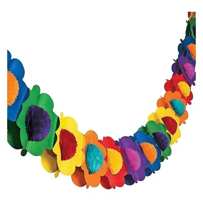  Garland Decorations Mexican Banner Hibiscus Garland Flower Banner7849 • £5.99