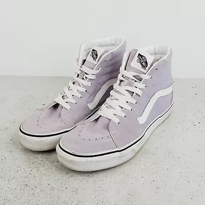 VANS Womens EUR 40.5 Or US 9.5 / UK 7 SK-8 Hi Languid Lavender Sneakers Shoes • $150