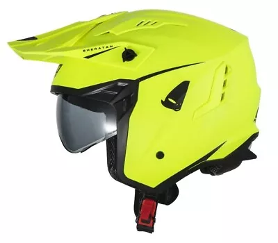 UFO Sheratan Jet Street Trials Helmet Neon Matt Yellow -  All Sizes • $93.31