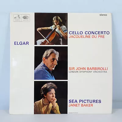 ED1 ELGAR - CELLO CONCERTO / SEA PICTURES LP Jacqueline Du Pre EMI ASD 655 NM • £69.95